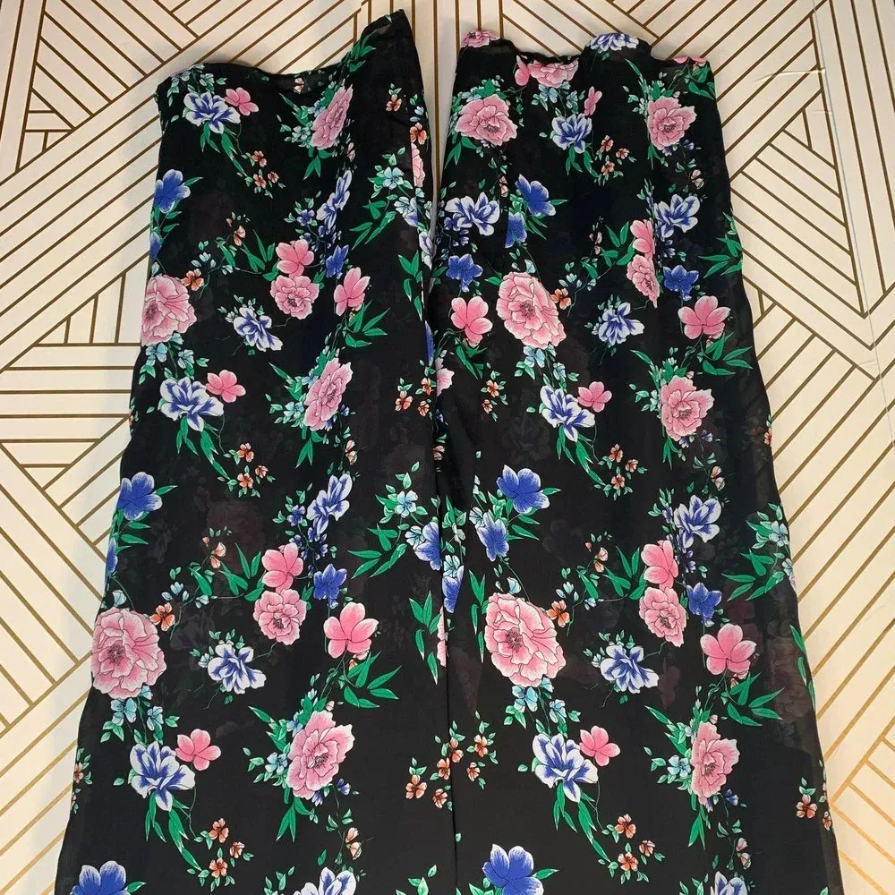 Torrid Black Floral Chiffon Elastic Waist Pants‎ - Image 6