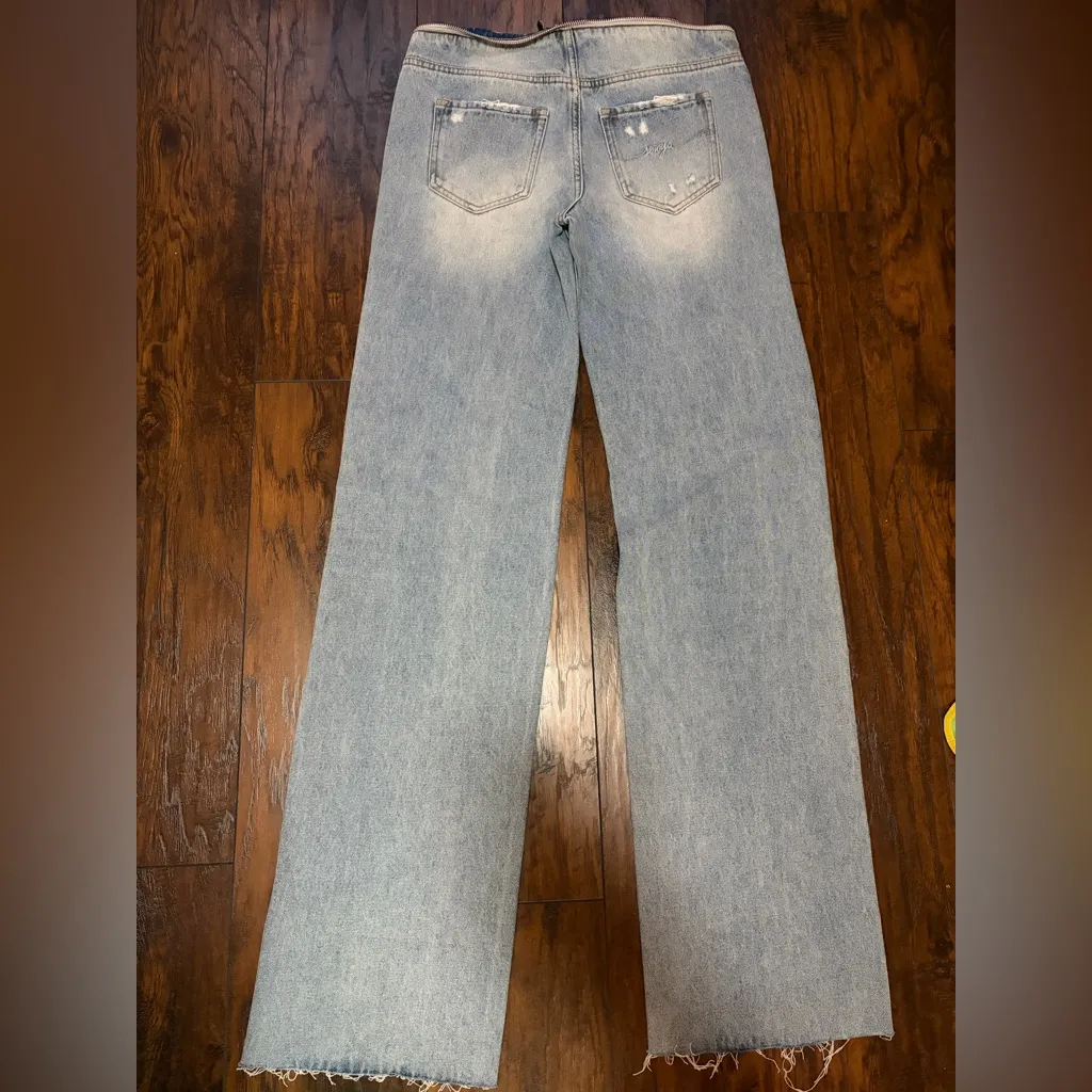 SER.O.YA Hustler Light Blue Flare Jeans Size 26 - Image 5