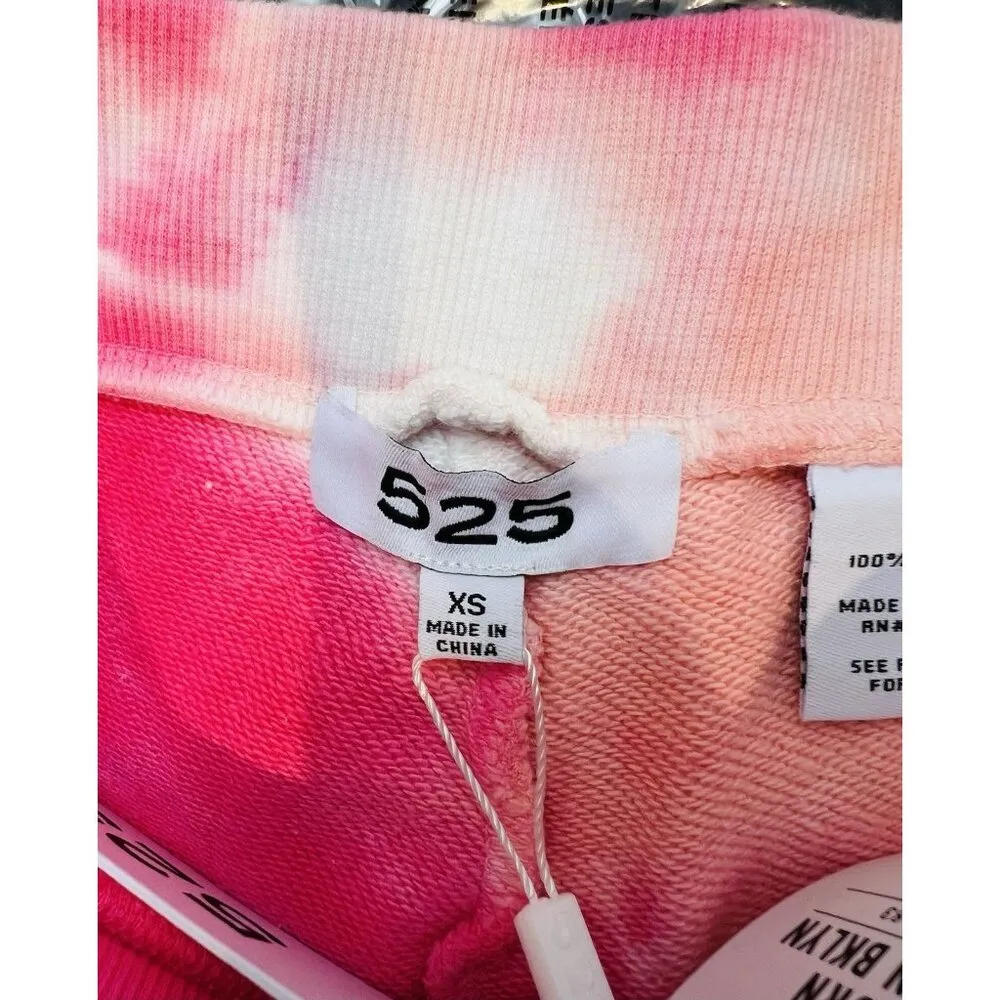 525 America Revolve Dolphin Shorts XS Coral Multi Athleisure Comfort Cotton NWT - Image 2