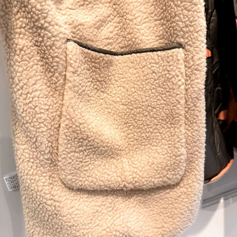 Easel Scribbly Stars Reversible‎ Jacket Quilted Fleece Pockets Green Size Large - Image 9