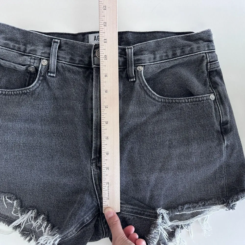 Agolde Denim Shorts Womens 25 Black Micah Cut Off Jean Festival Boho Minimalist - Image 11