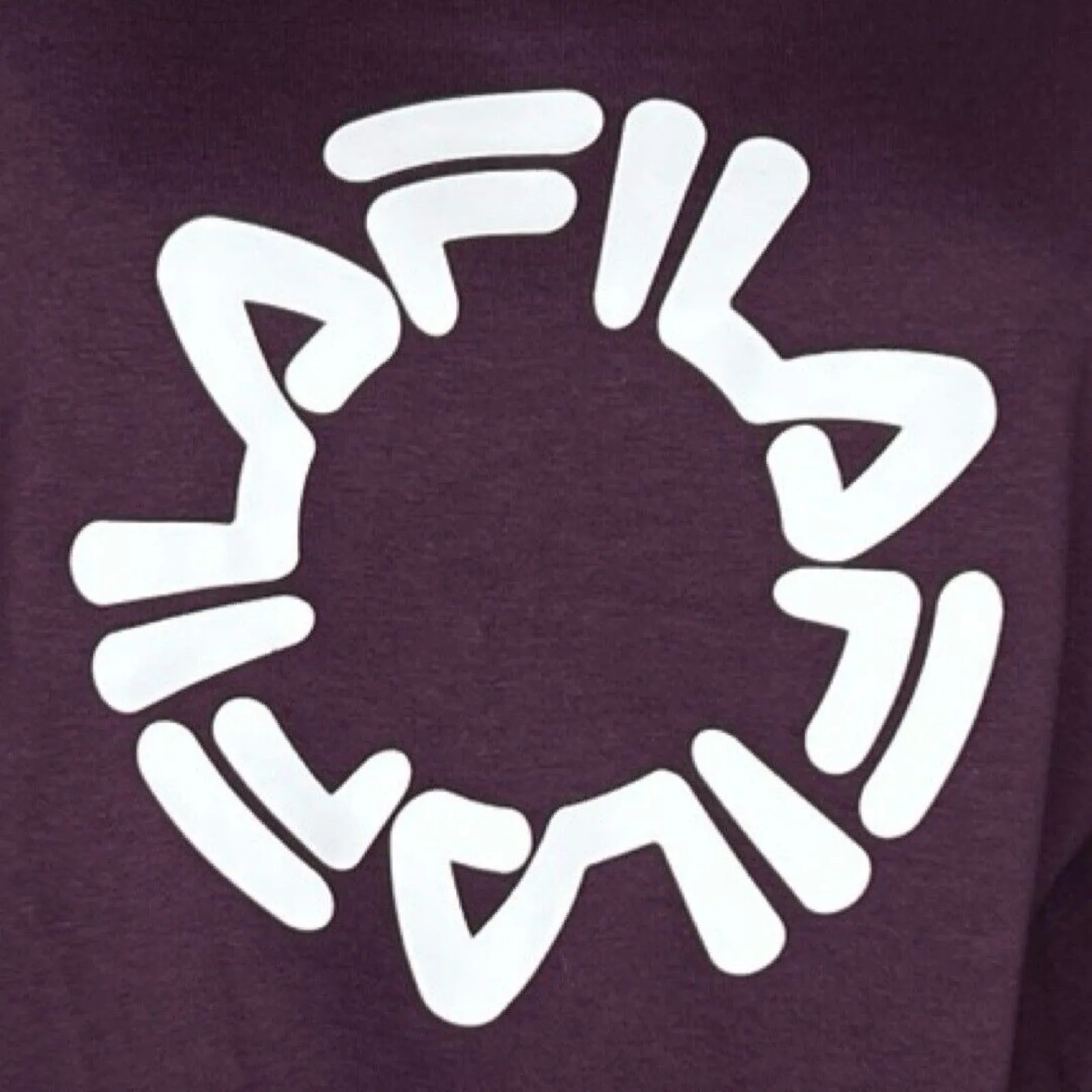 Fila Shirt Womens Medium Purple Yellow Crop‎ Sweatshirt Logo Graphic Streetwear - Image 6