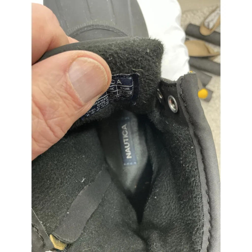 Womans Nautica Dorsay Quilted Ankle Duck boots 7 Black - Image 8