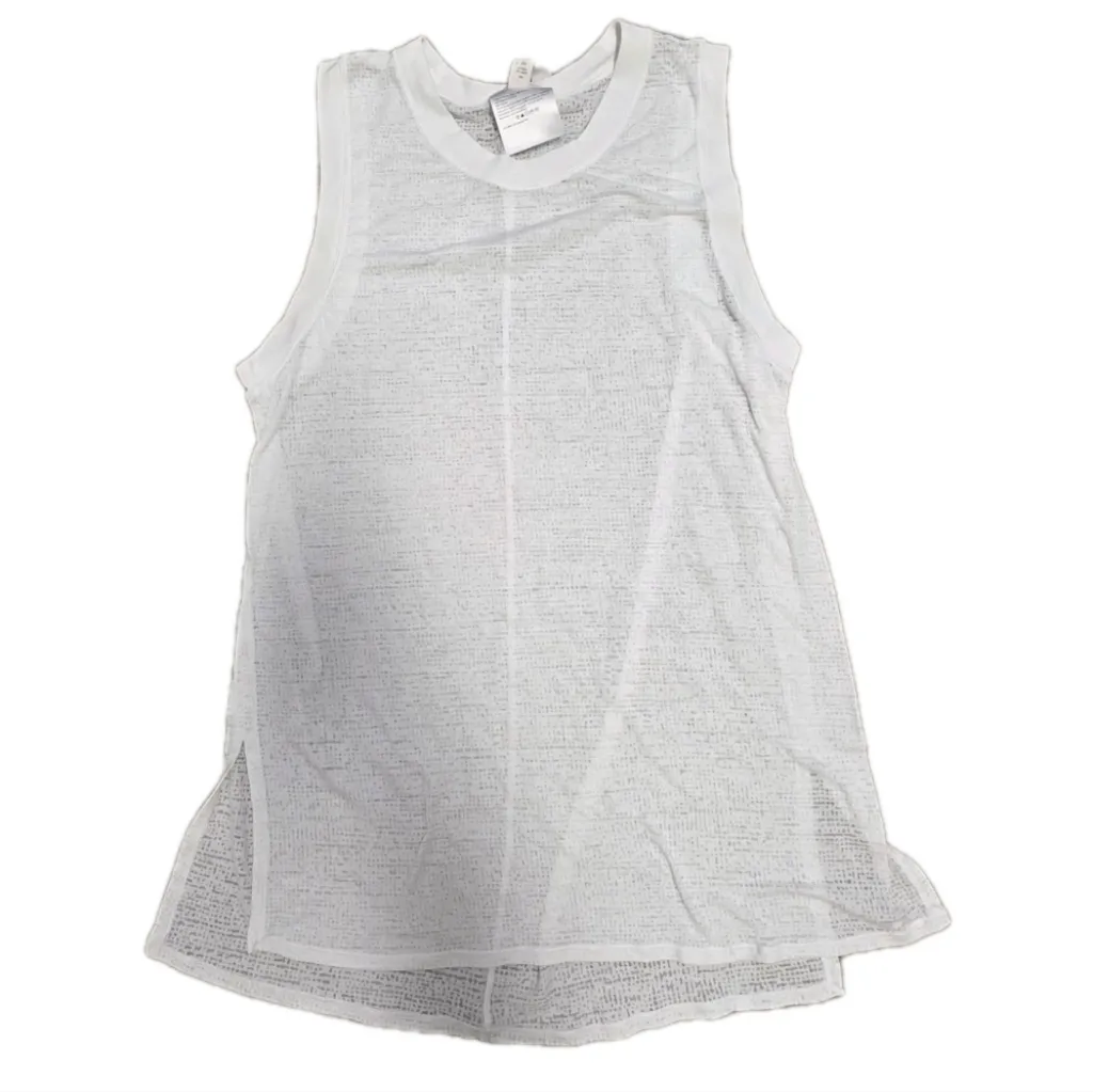 Lululemon Uncovered Tall Tank White Size 6 Women's Activewear Workout Exercise - Image 3