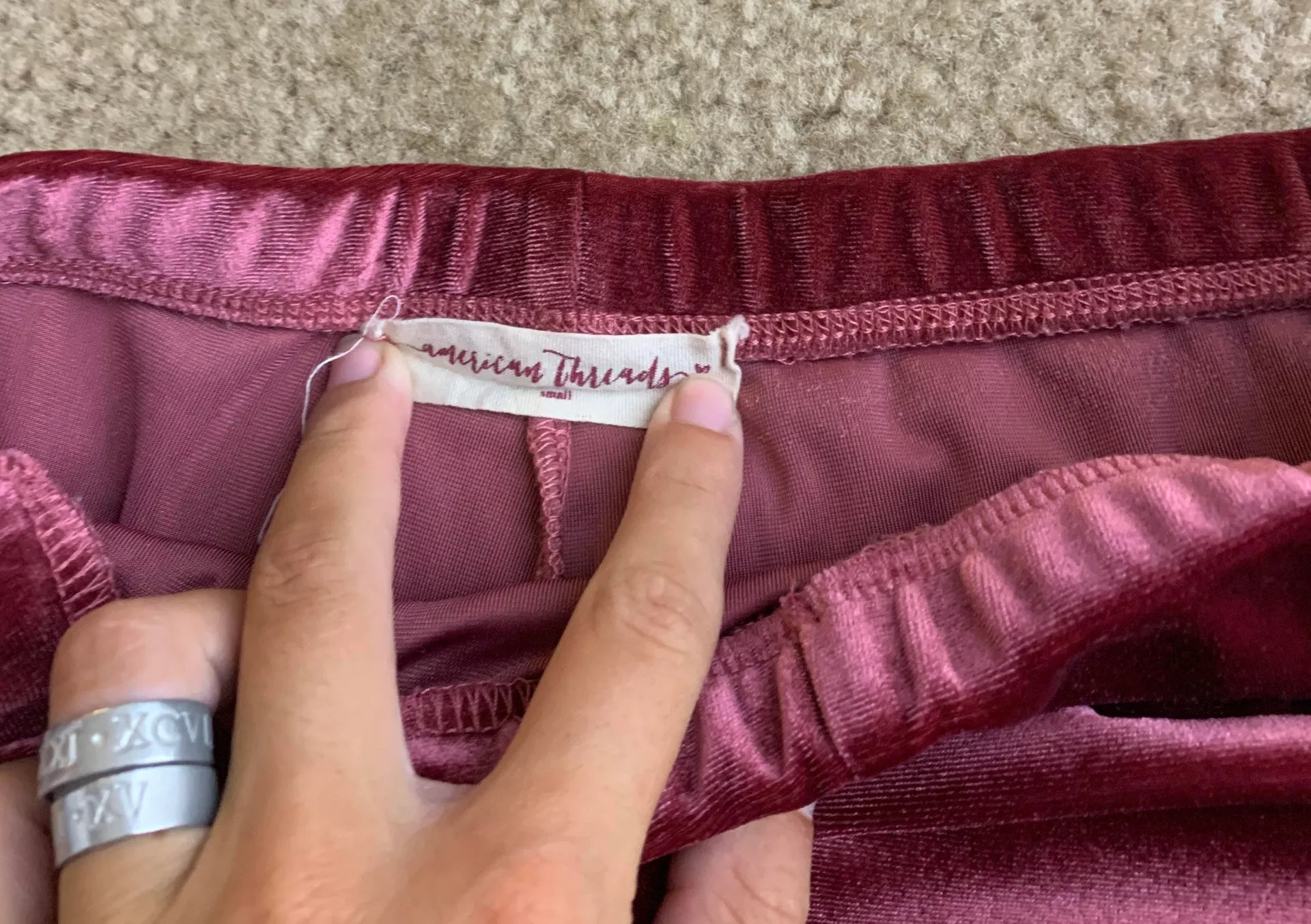 Wrap Velvet Maroon Purple Skort - Image 2