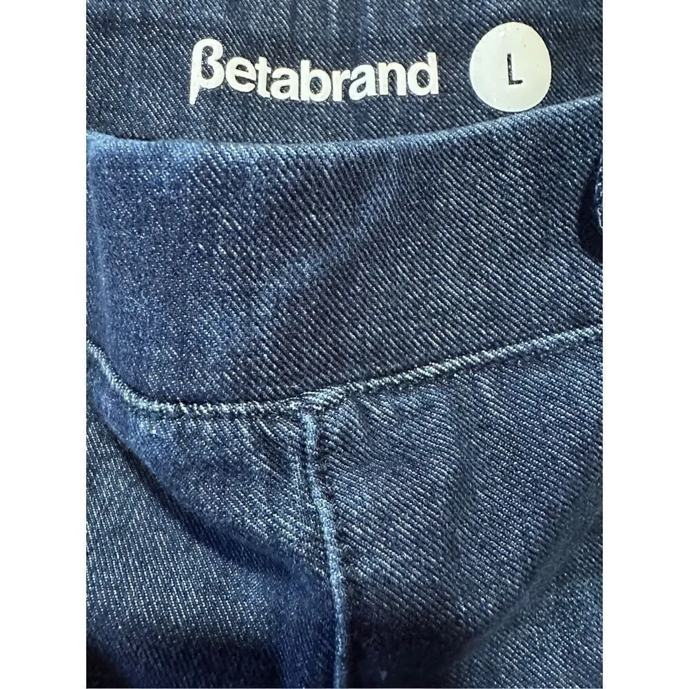 Betabrand womens pull on high rise skinny jeans sz L - Image 3