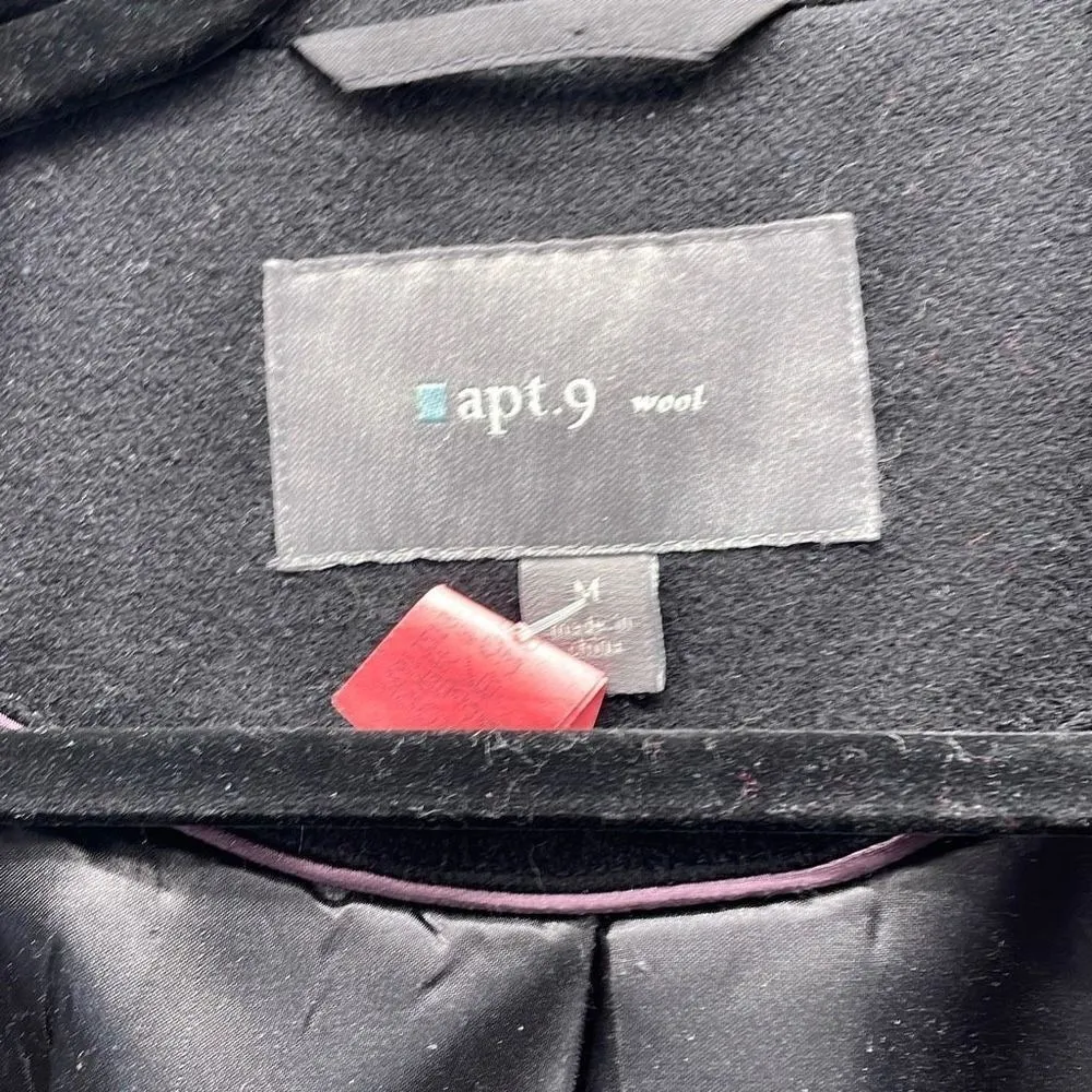 Apt. 9  Wool Peacoat Black‎ Medium - Image 9