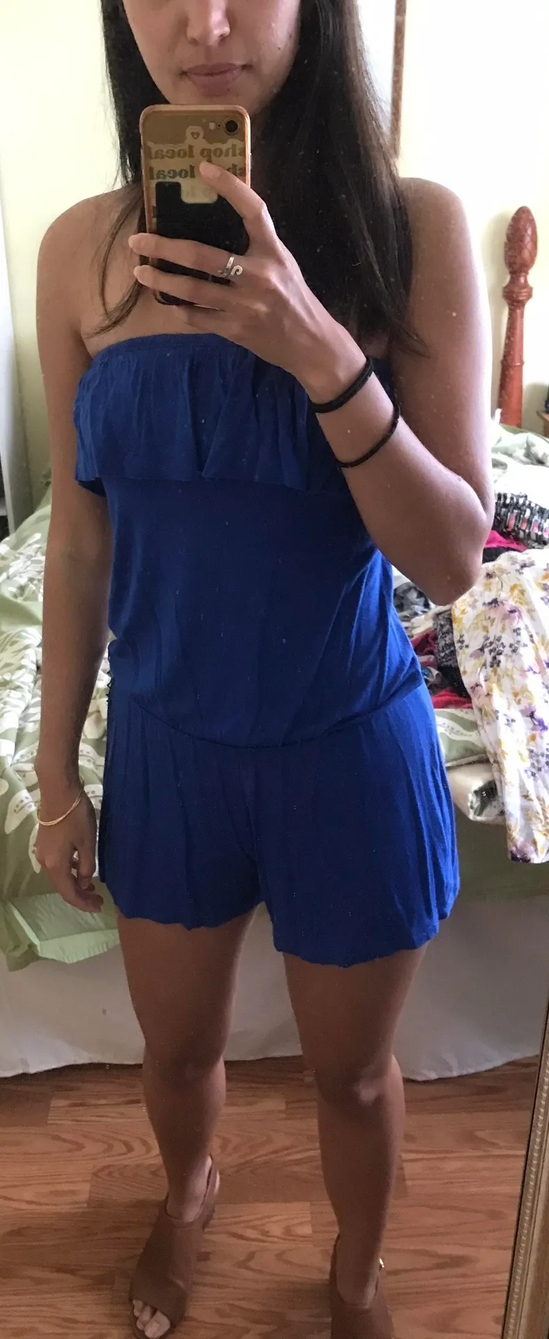 Ruffle Romper Blue - Image 2
