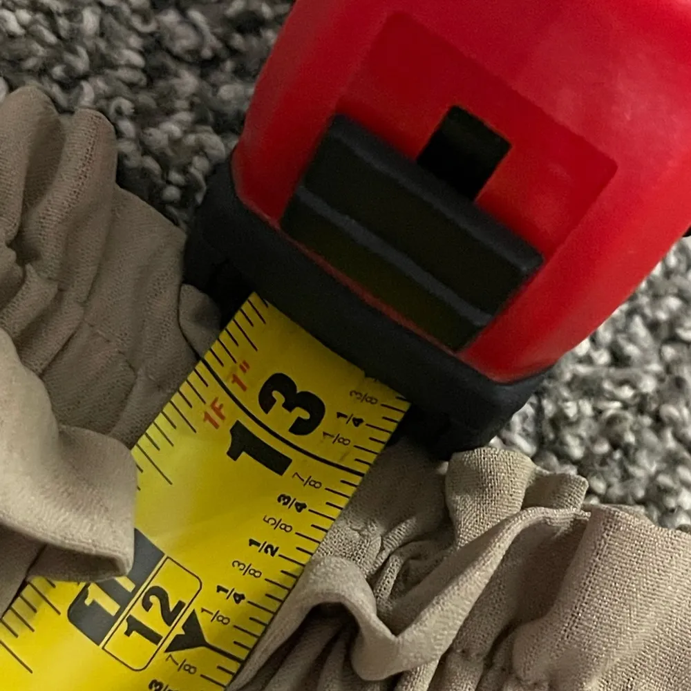 Shein tan stretchy wide leg high waisted business casual pants with pockets L - Image 13