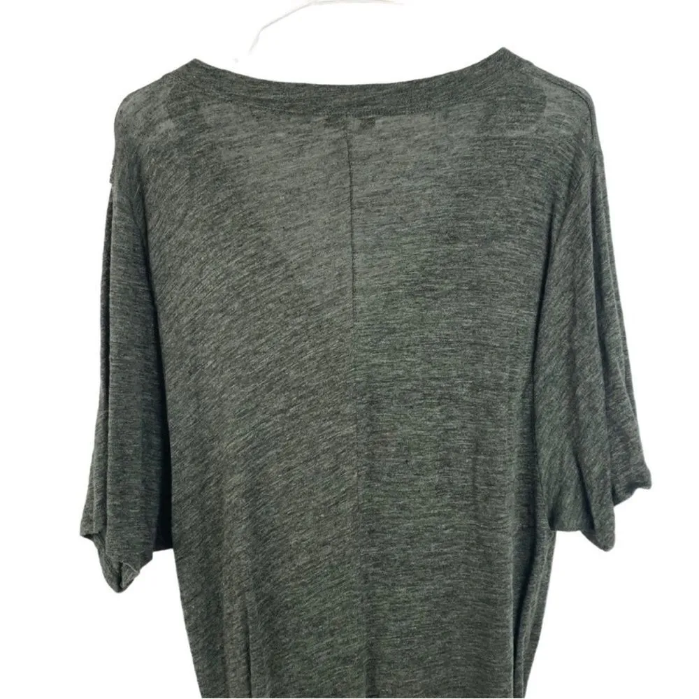 IRO Arwen Linen Twist Tie Front Dress, Dark Grey xs - Image 8