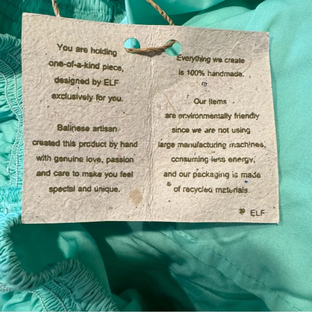 NEW Bali Elf Maya Mint Green Off Shoulder Ruffle Hem Mini Dress Size XXL - Image 9