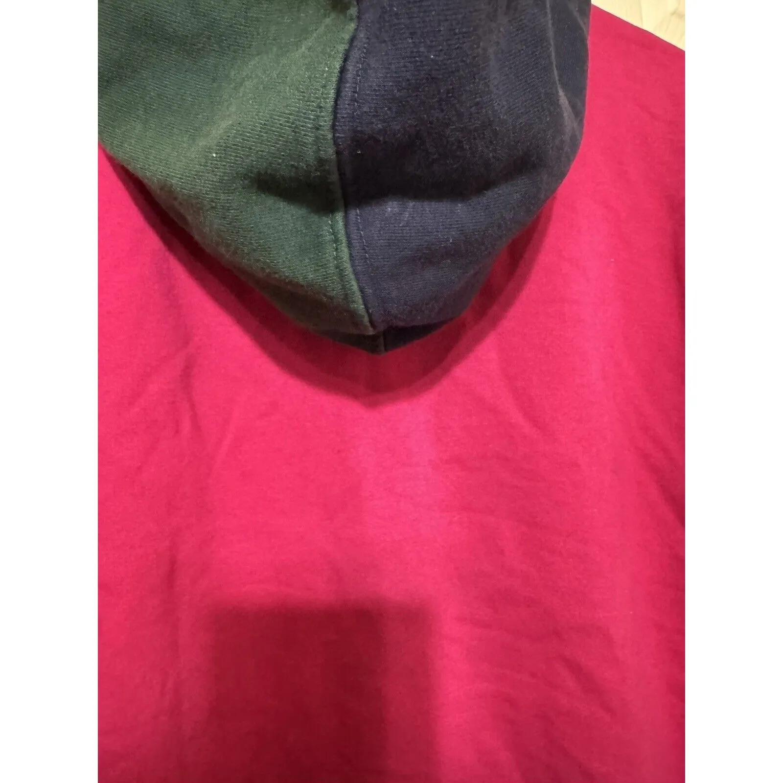 VTG Women Retro 90's Paris Sport Club pullover‎  Hoodie Color Block-L - Image 4