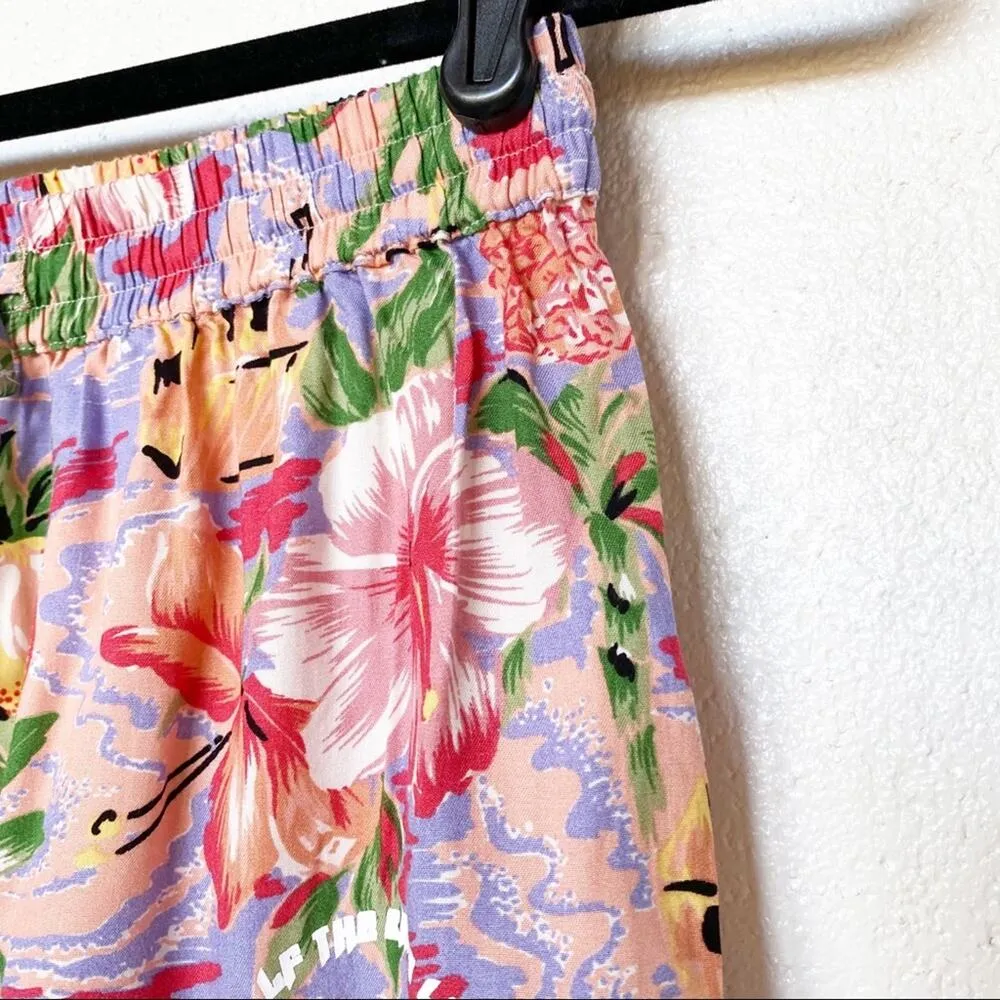 LF Stores Elastic Waist Hawaiian Print Shorts Size XS - Image 3