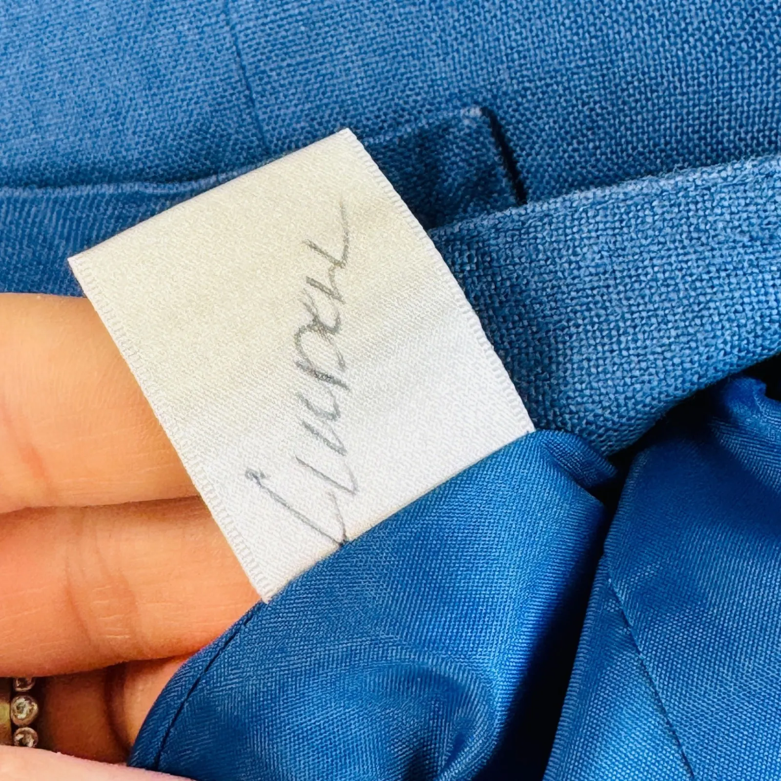 Talbots Petites Irish Linen Royal Blue Blazer Jacket Sz 10 Career Coastal Resort - Image 10