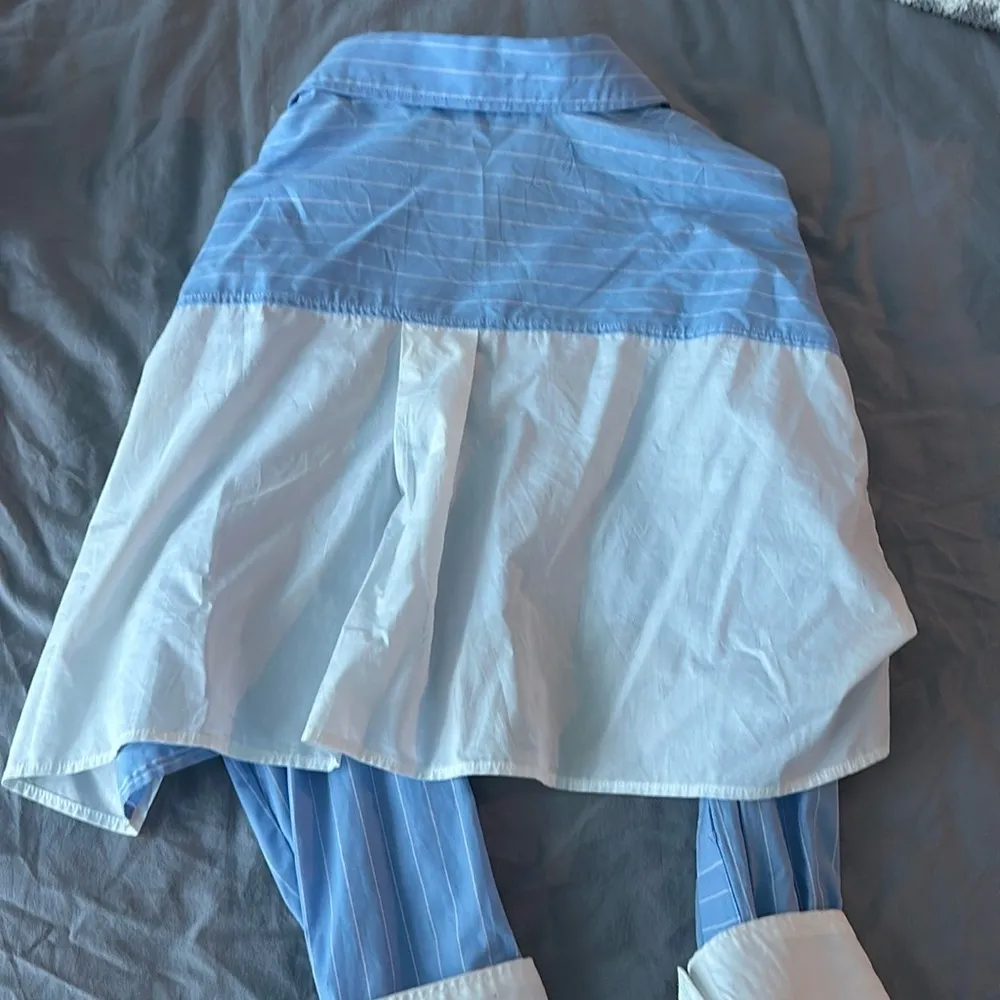 Zara Striped Cropped Poplin Shirt - Image 4