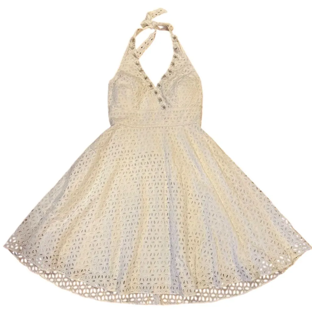 Lilly Pulitzer Willa Midi Dress Size 10 White Halter Fit & Flare Summer NWT - Image 2