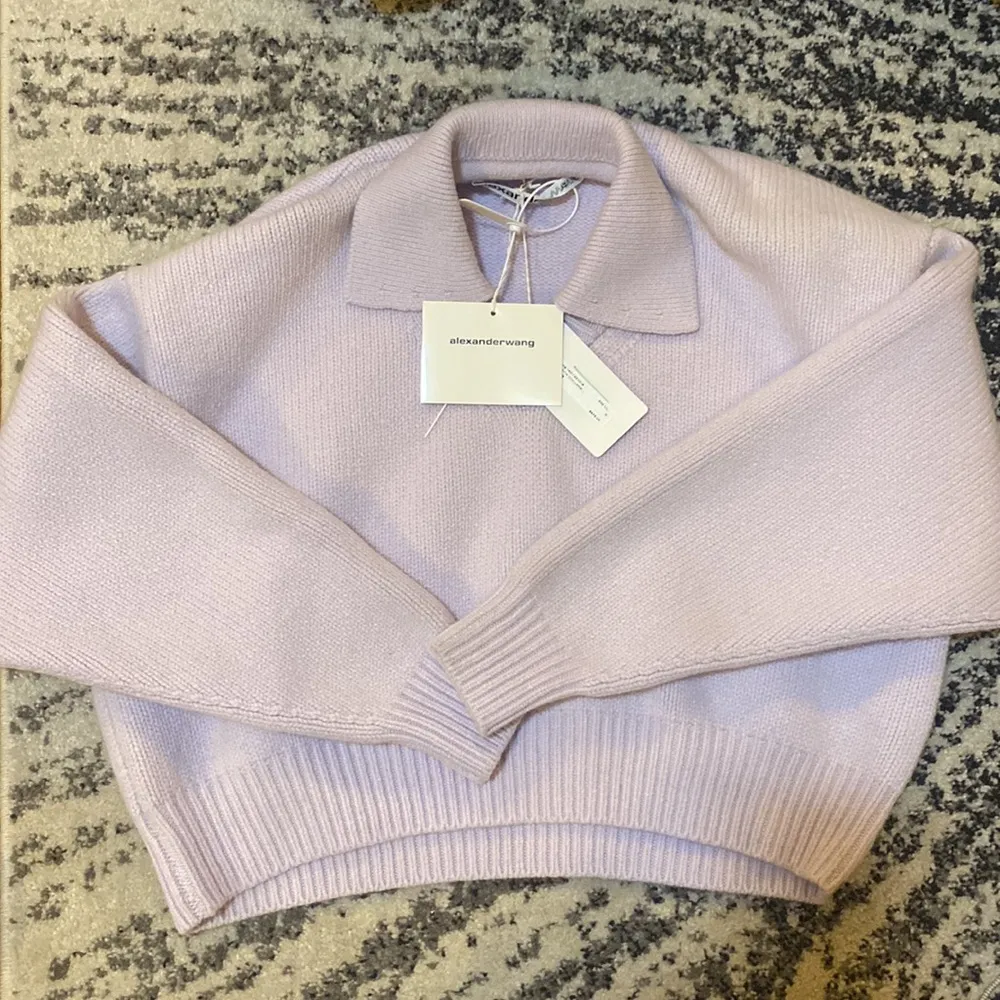 ALEXANDER WANG Wool Collared V-neck Pullover Ultraviolet size S - Image 2