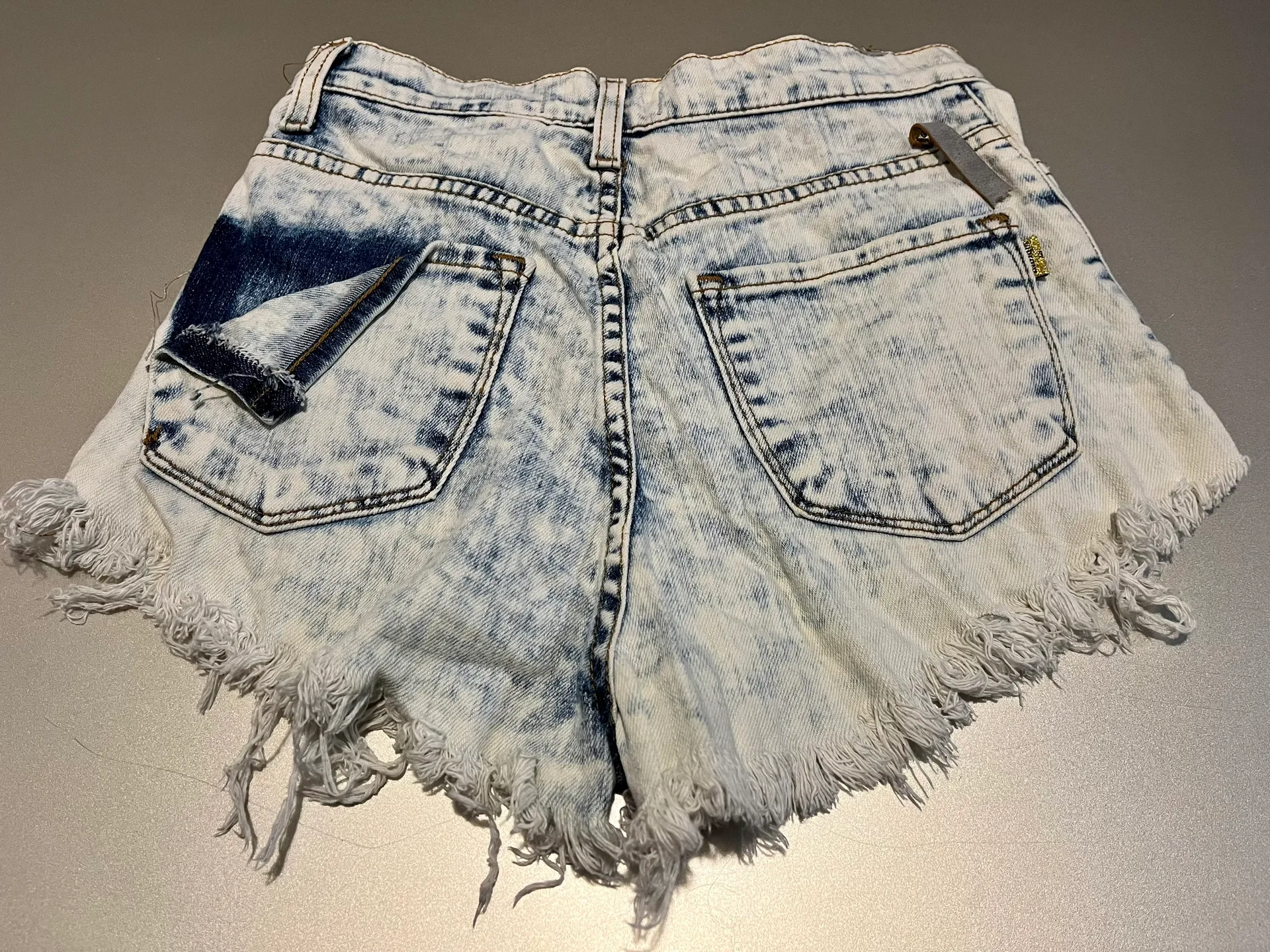 Vibrant Miu Distressed Shorts - Image 2
