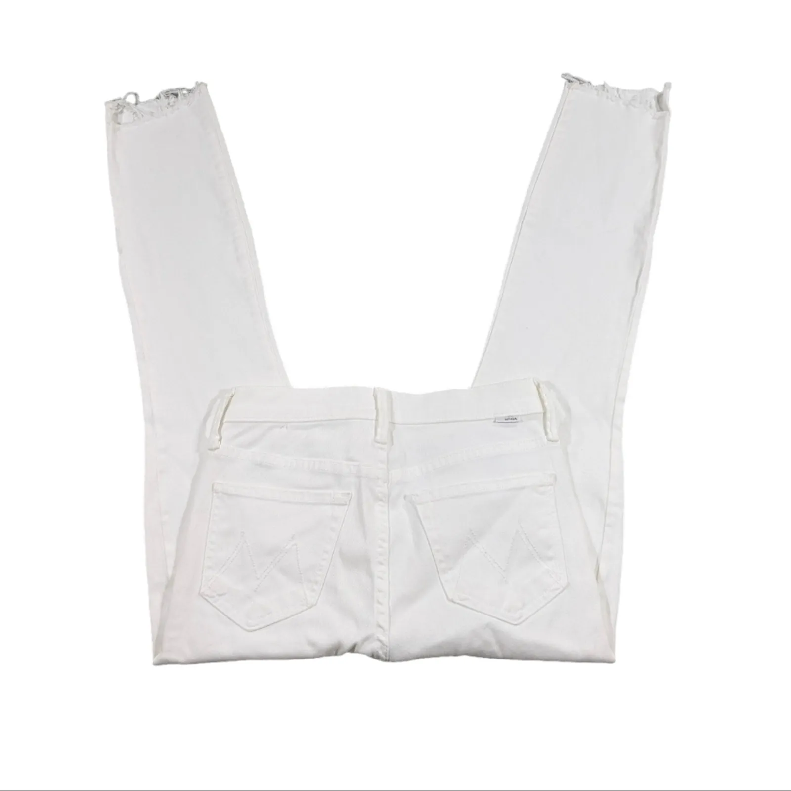 Mother Stunner Zip Ankle Step Fray Glass Slipper GUC Size 24 J1234 White - Image 4