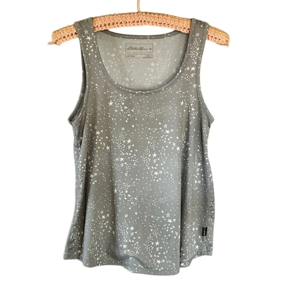 Eddie Bauer Gray & White Star Print Tank and Pajama Pants Set, size Small - Image 3