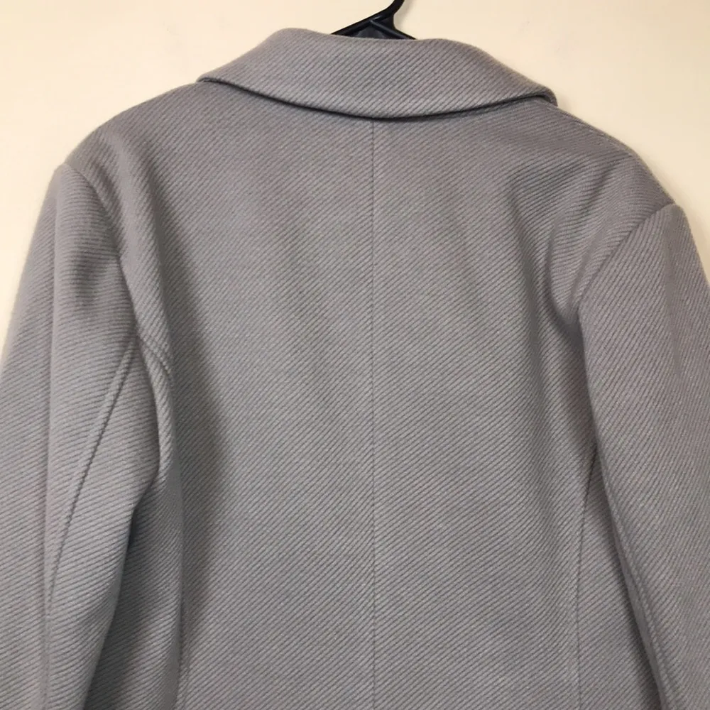 BCBGMAXAZRIA Women’s Double-Breasted Taupe Gray Pea Coat - Image 7