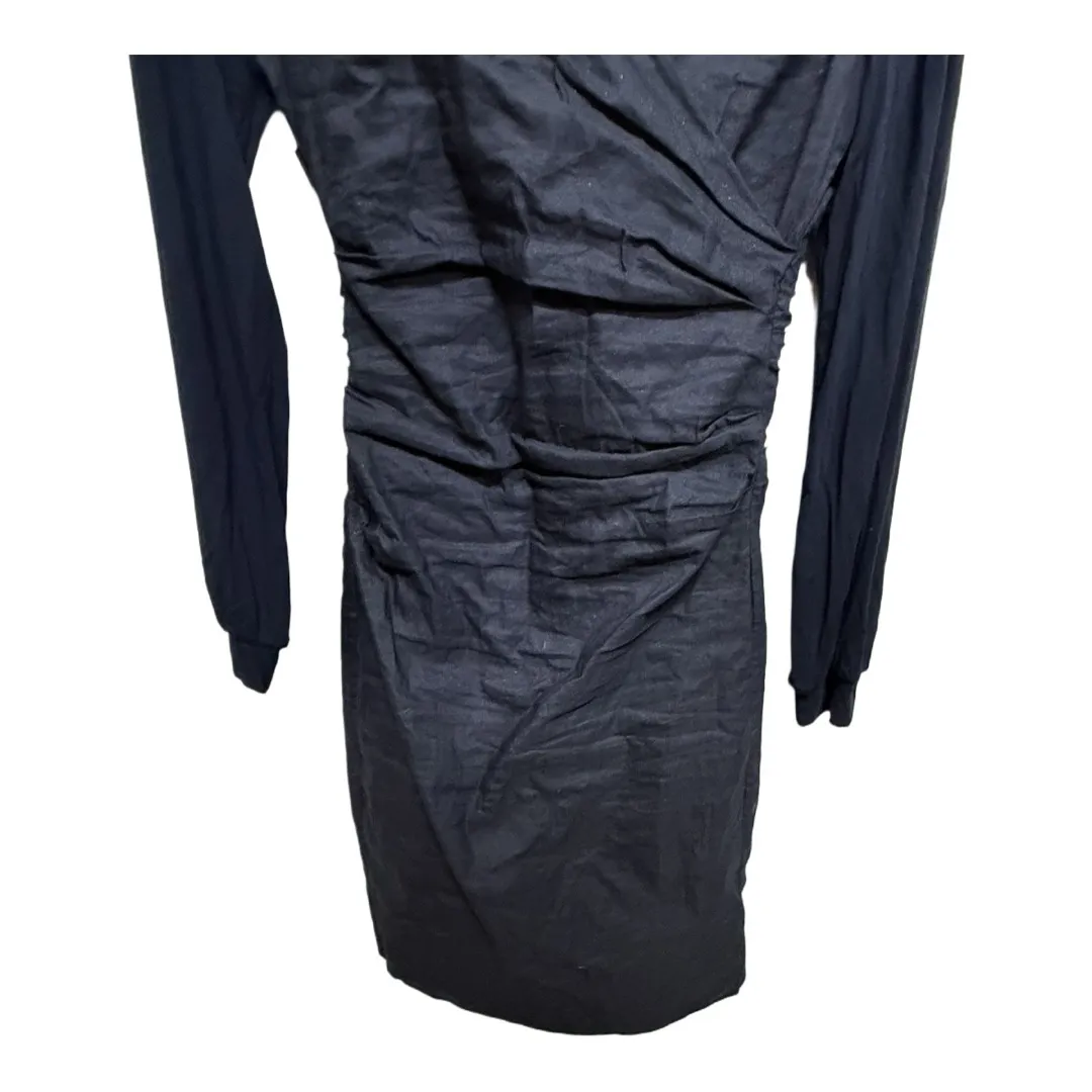 Nicole Miller Navy Body Con Long Sleeve Women Size 6 New with Tags - Image 3