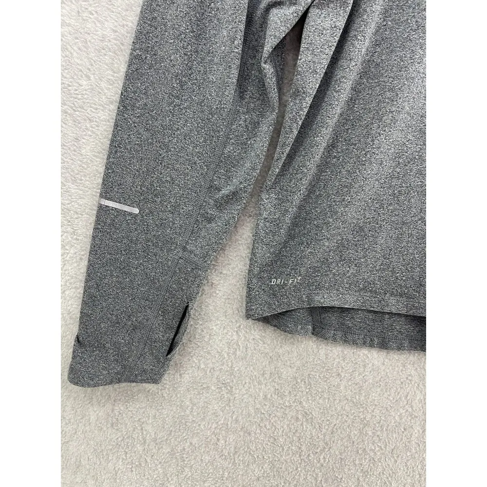 Nike Women's Athletic Shirt Long Sleeve Gray Thumb holes Size Small Mock Neck - Image 14