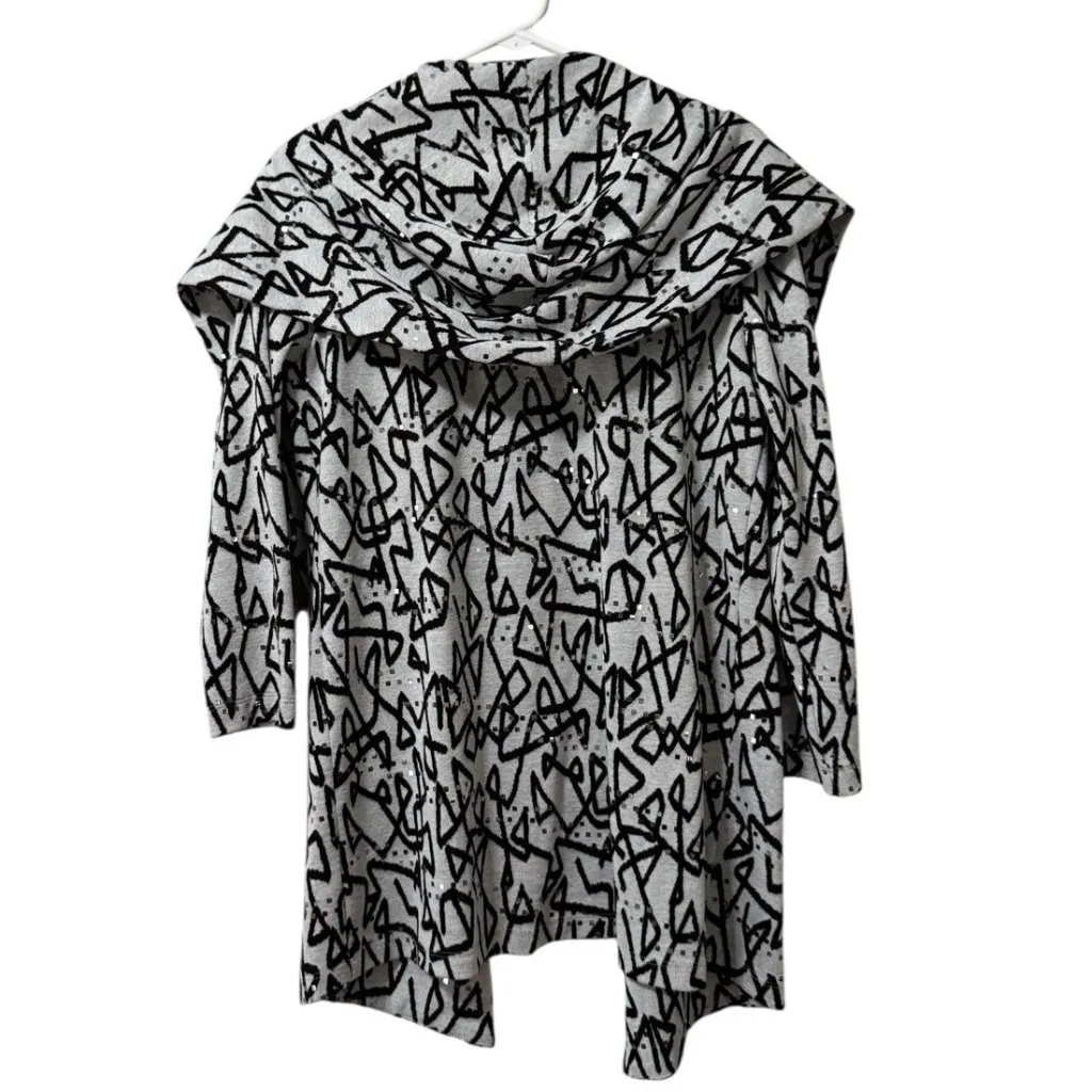 Frank Lyman Open Front Cardigan Sz 8 Metallic Fall Winter Career Office Teacher - Image 2