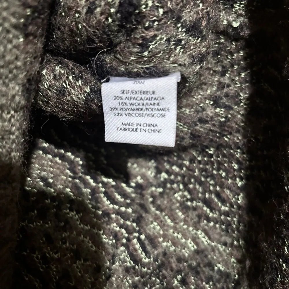 Derek Lam 10 Crosby Evan Sweater XS Green Multi Textured Leopard Alpaca Wool - Image 8