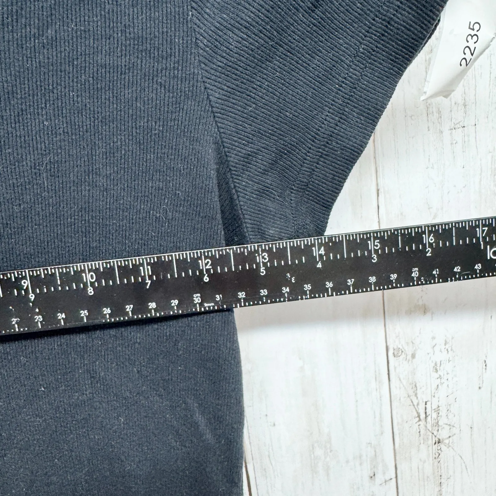 Entireworld Top Women Size Small Black Organic Cotton Ribbed Short Sleeve Shirt - Image 4