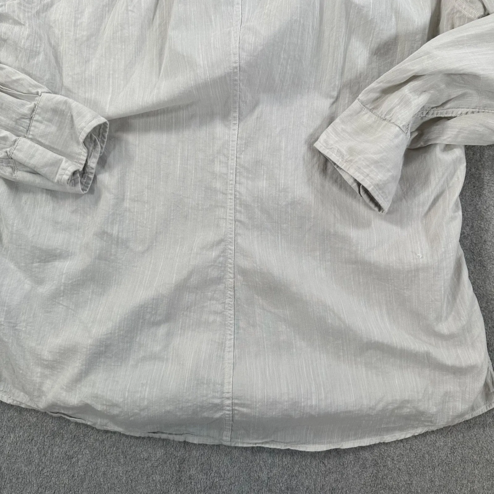 Frank & Eileen Barry Long Sleeve Button Down Shirt Size XL Light Gray Collared - Image 11