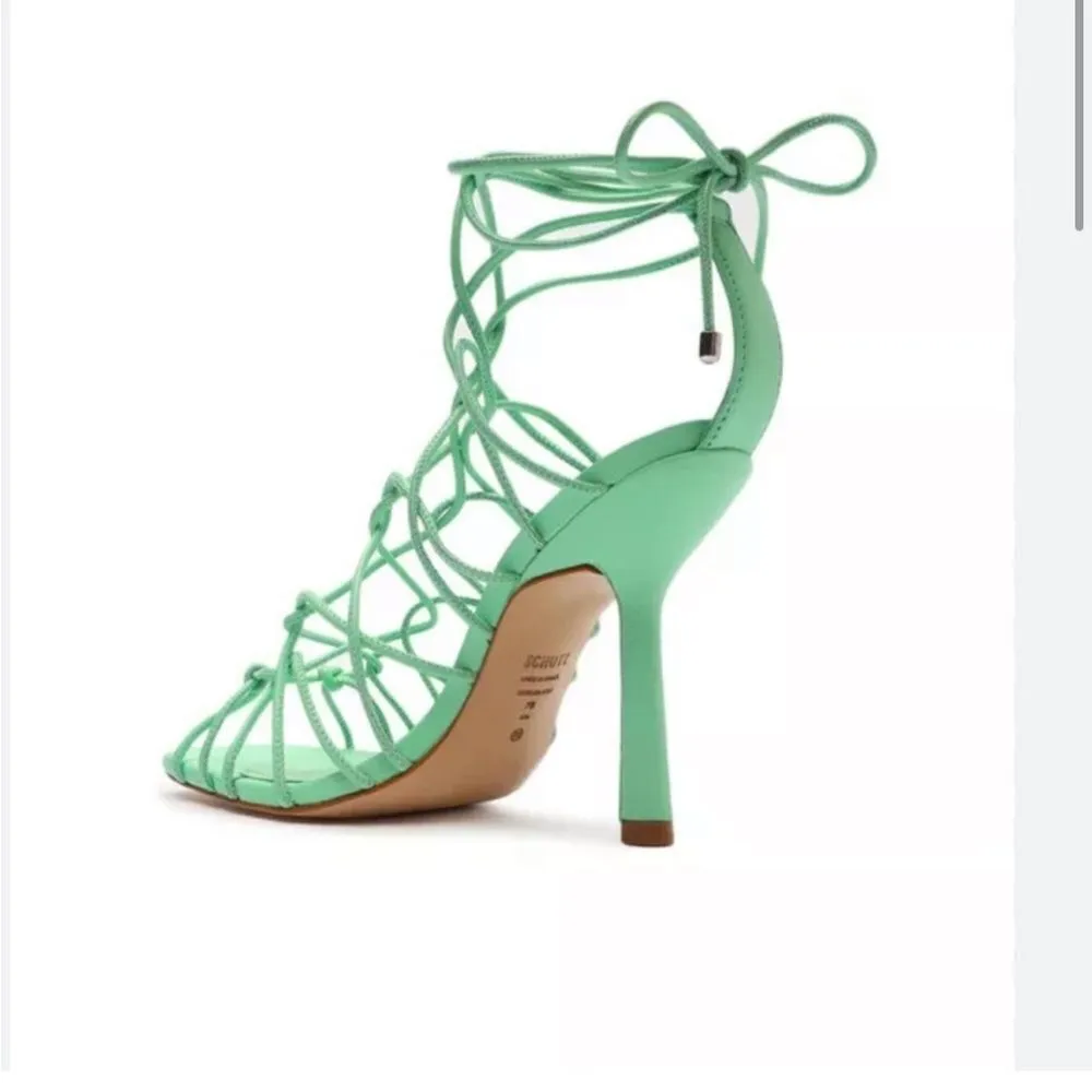 NWT SCHUTZ Heyde Gladiator Ankle Wrap Square Toe Heel Sandals- Size 11 - Image 3