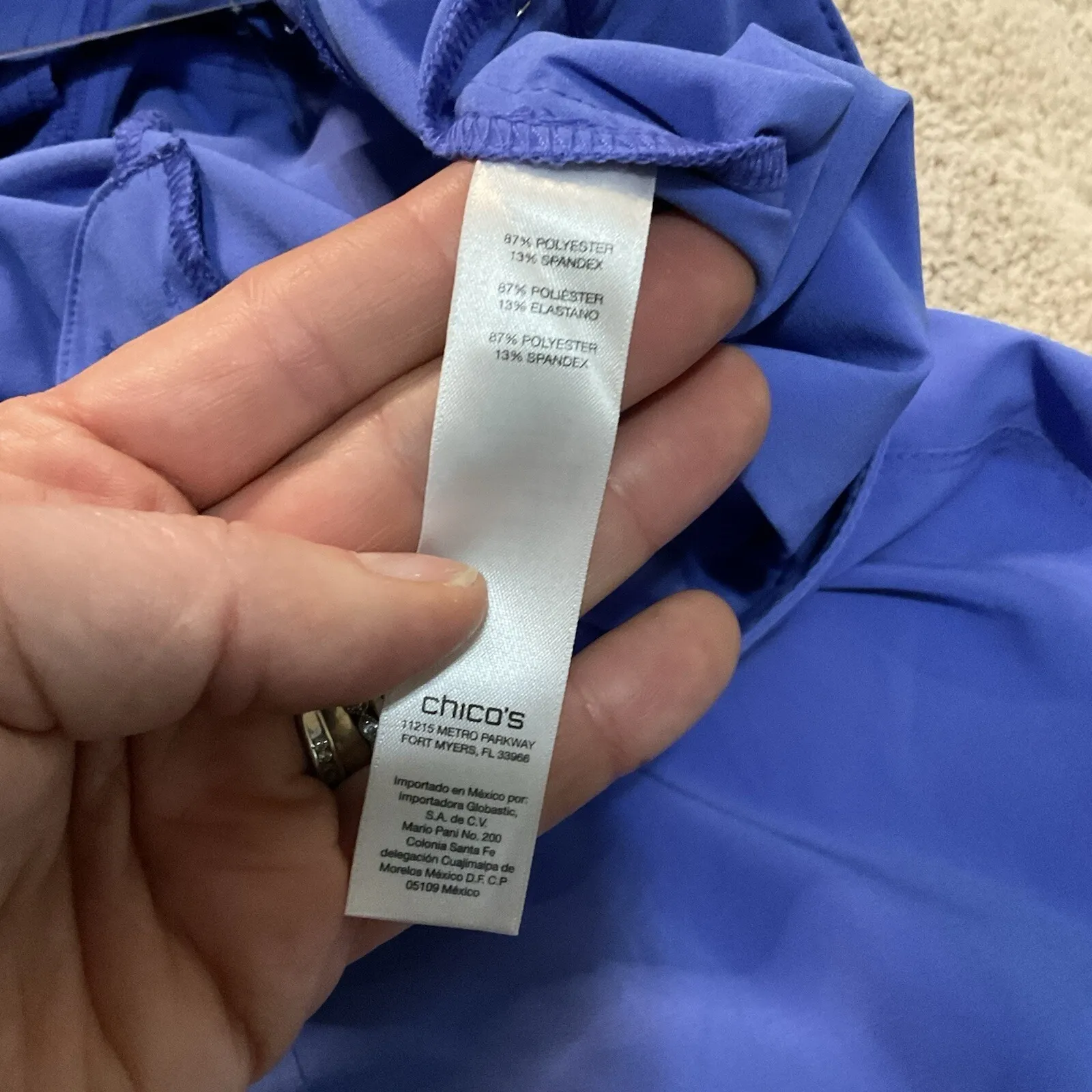 Zenergy Golf By Chico's Womens Hannah Short Purple Size 0 Zip Pocket NWT Bermuda - Image 6