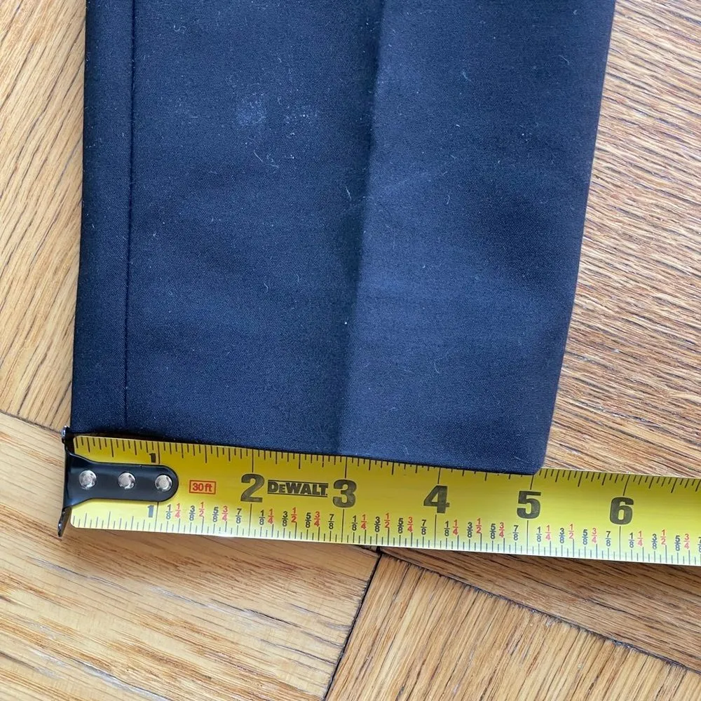 Alexander Wang Black Tapered Leg Dress Pants w/ Leather Waistband Sz 0 - Image 12