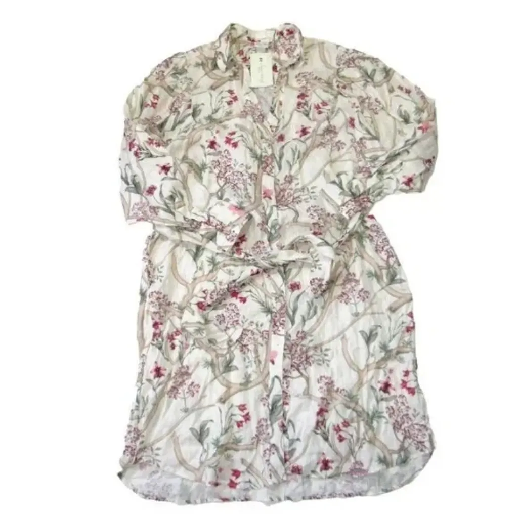 NWT Johanna Ortiz x H&M Oversized Linen Shirt Dress in Natural White Orchid M - Image 4