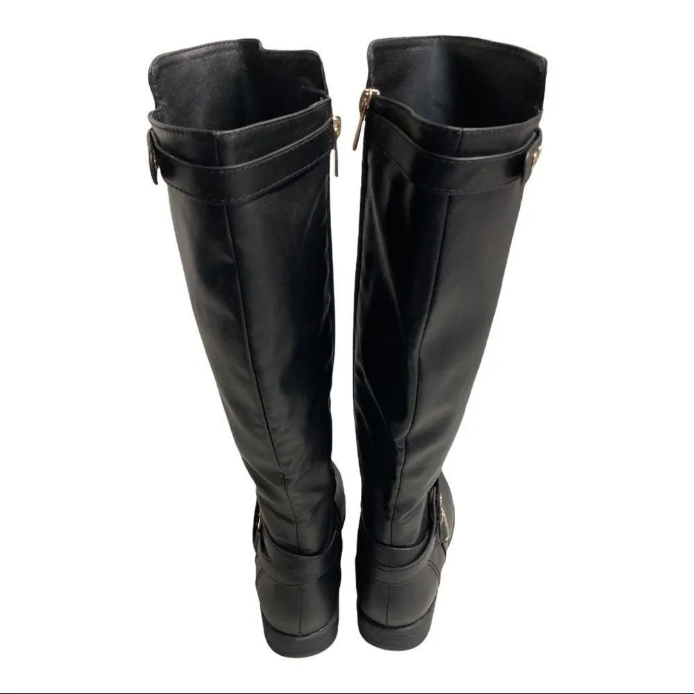 MONTANA BAMBOO, 17”, Side Zip Black Riding Boots, 6‎ - Image 2