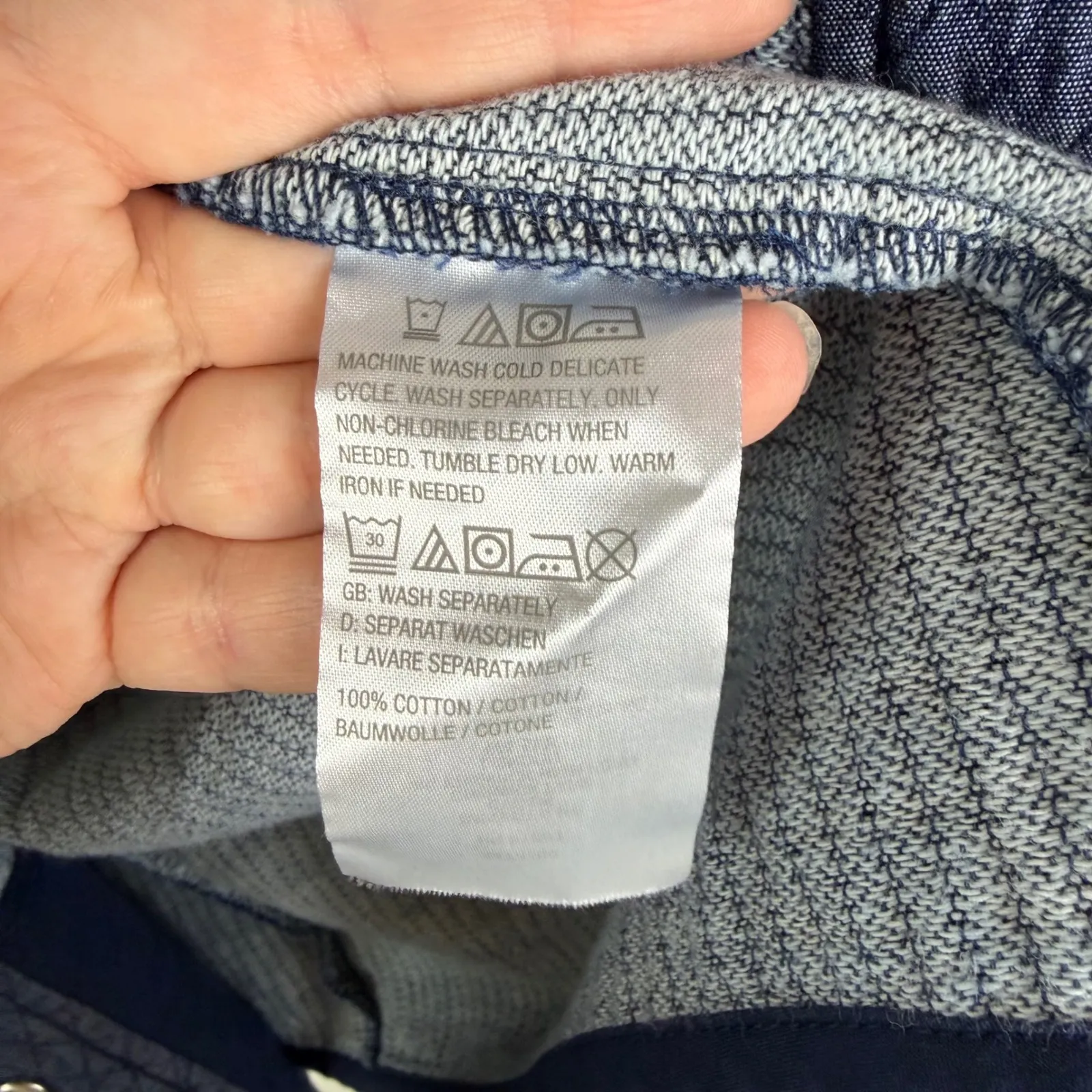 Isaac Mizrahi Live Quilted Snap Front Jacket Medium Blue Comfy Fall Layering - Image 7