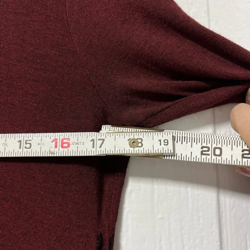 Soft Surroundings Burgundy scoop neck long sleeve tunic dress sz small - Image 7