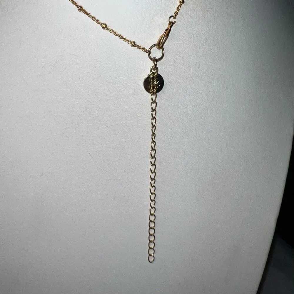 Bauble Bar Dainty Gold Tone Knotted Chain with Star Pendant - Image 3