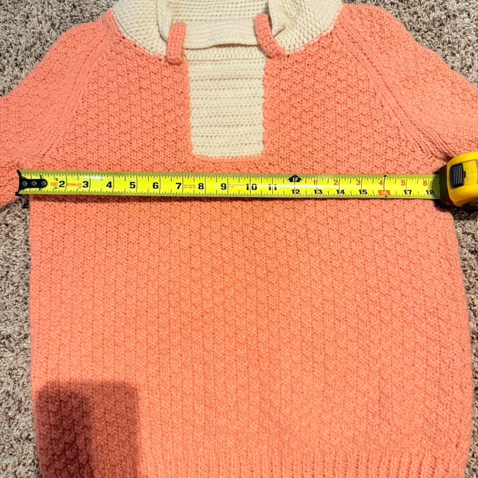 Pink and white handmade sweater - Image 4