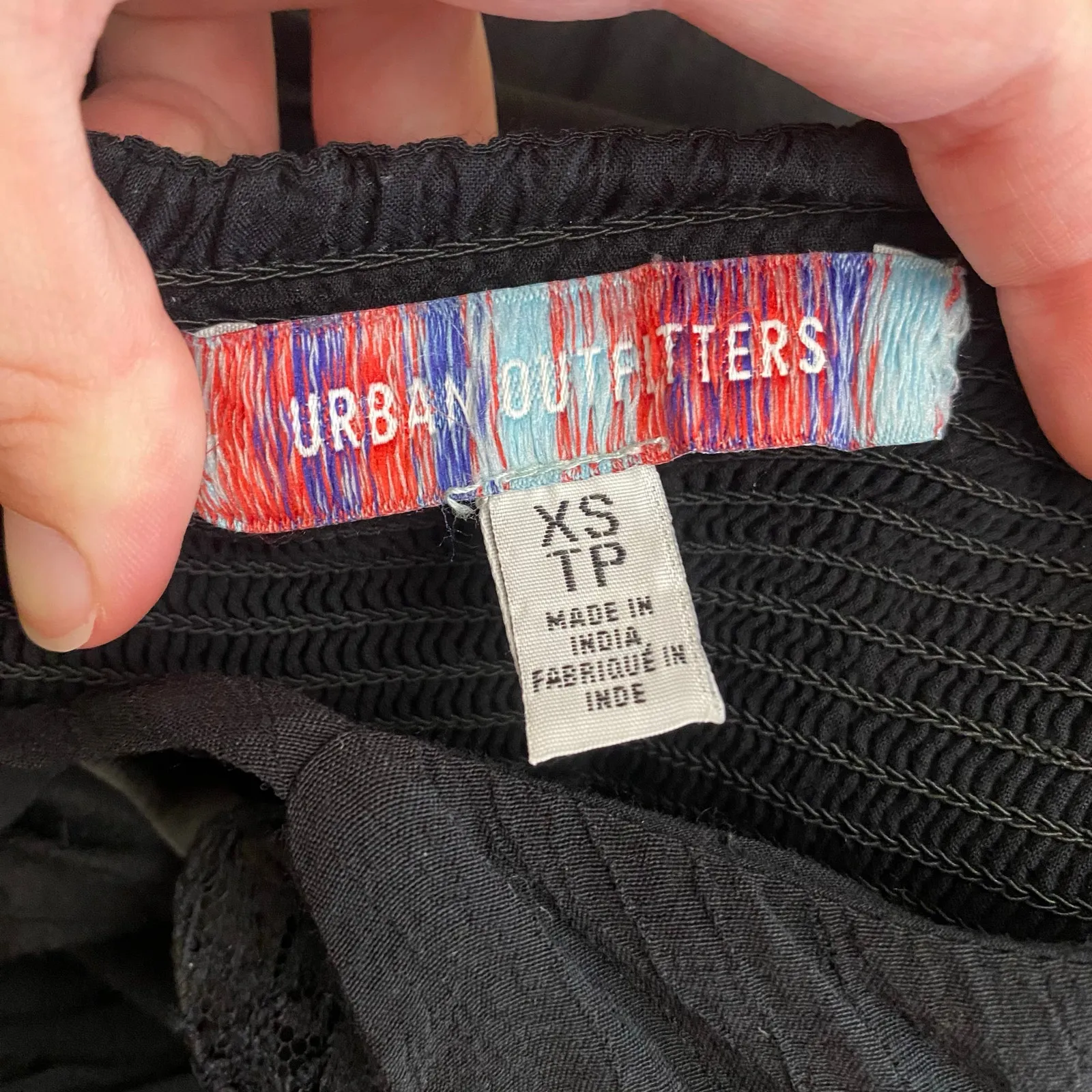 Urban Outfitters Dara Lace Trim Midi Dress Womens Size XS Black‎ Date Party - Image 2