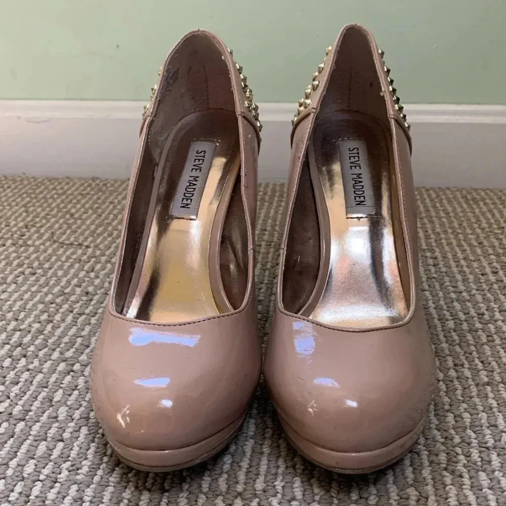 Steve Madden Gold Studded Heels - Image 2