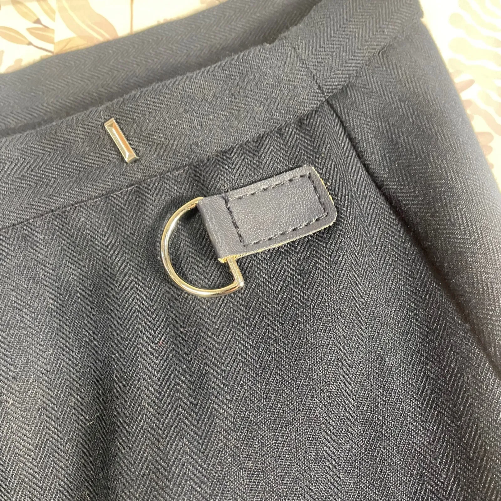 Vtg Sag‎ Harbor Woman Skirt 16W Black Blue Striped Midi A-Line Career Office - Image 11