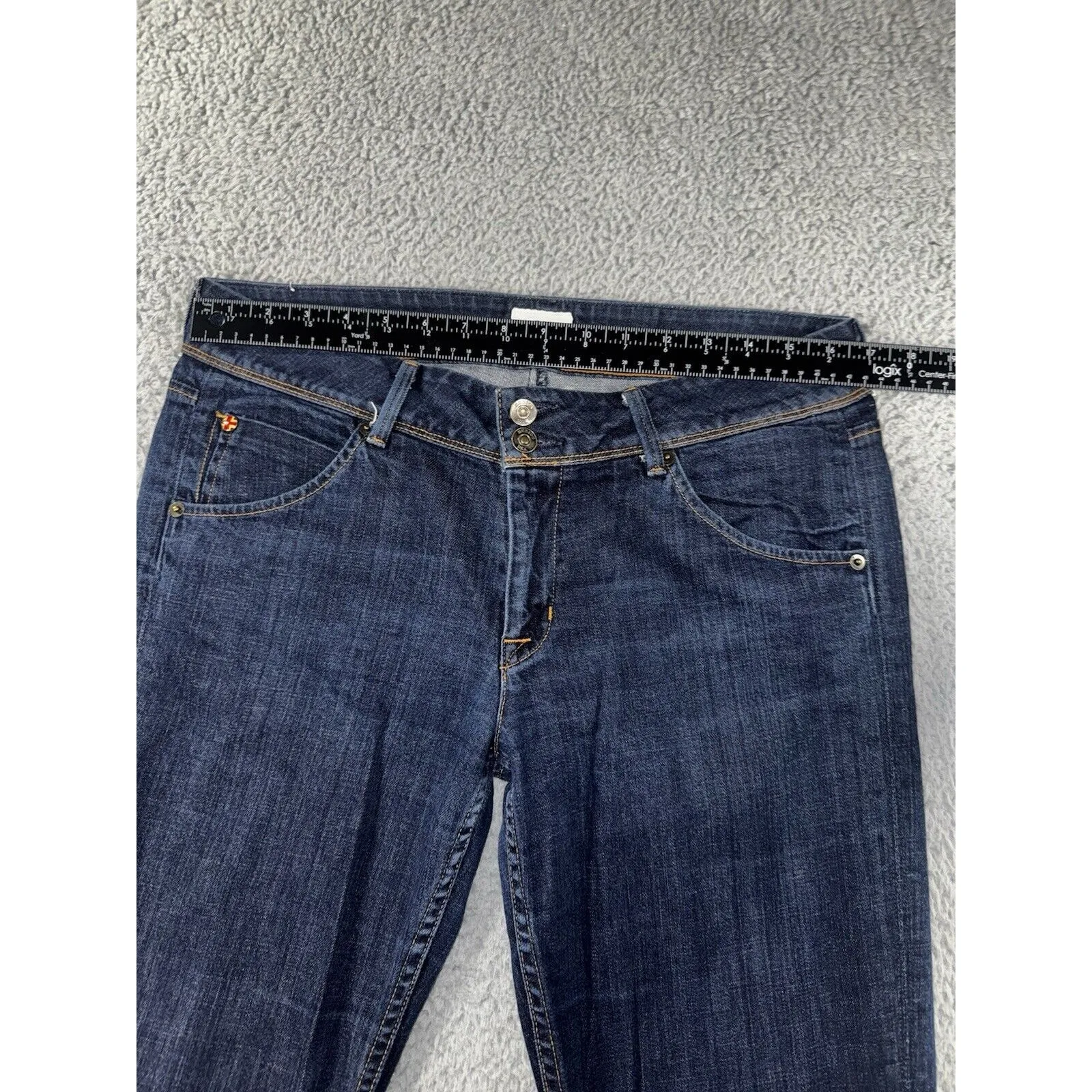 Hudson Jeans Women 31 Skinny Low Rise Flap Pocket Dark Wash Denim Pants USA Y2K‎ - Image 3