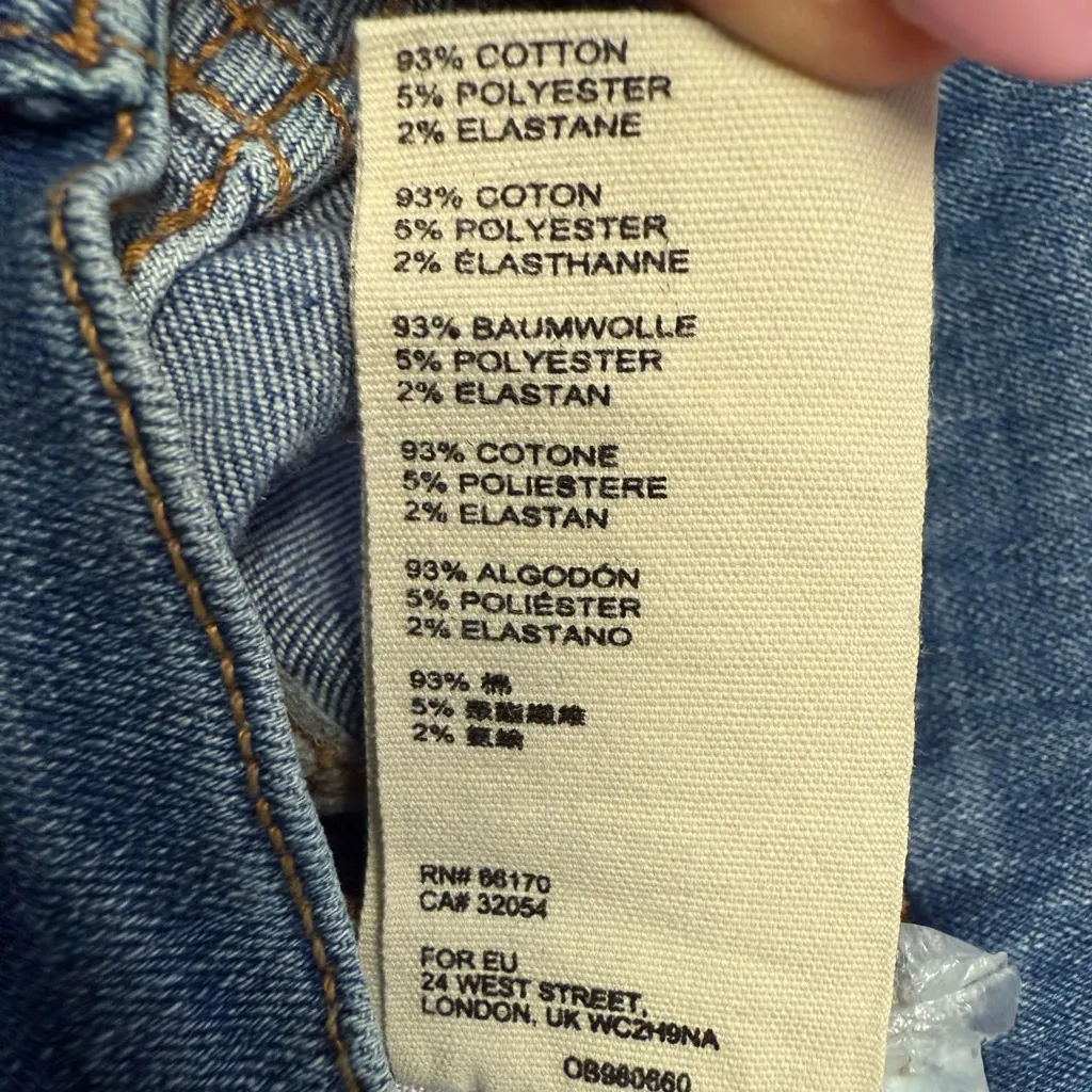 We The Free People Womens 26 Distressed Skinny Crop Fringe‎ Denim Jeans - Image 10