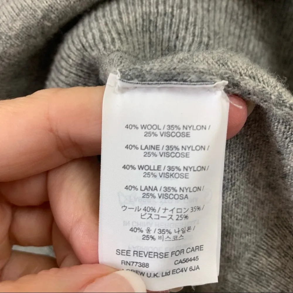 J Crew Wool Blend Gray Sweater - Image 3