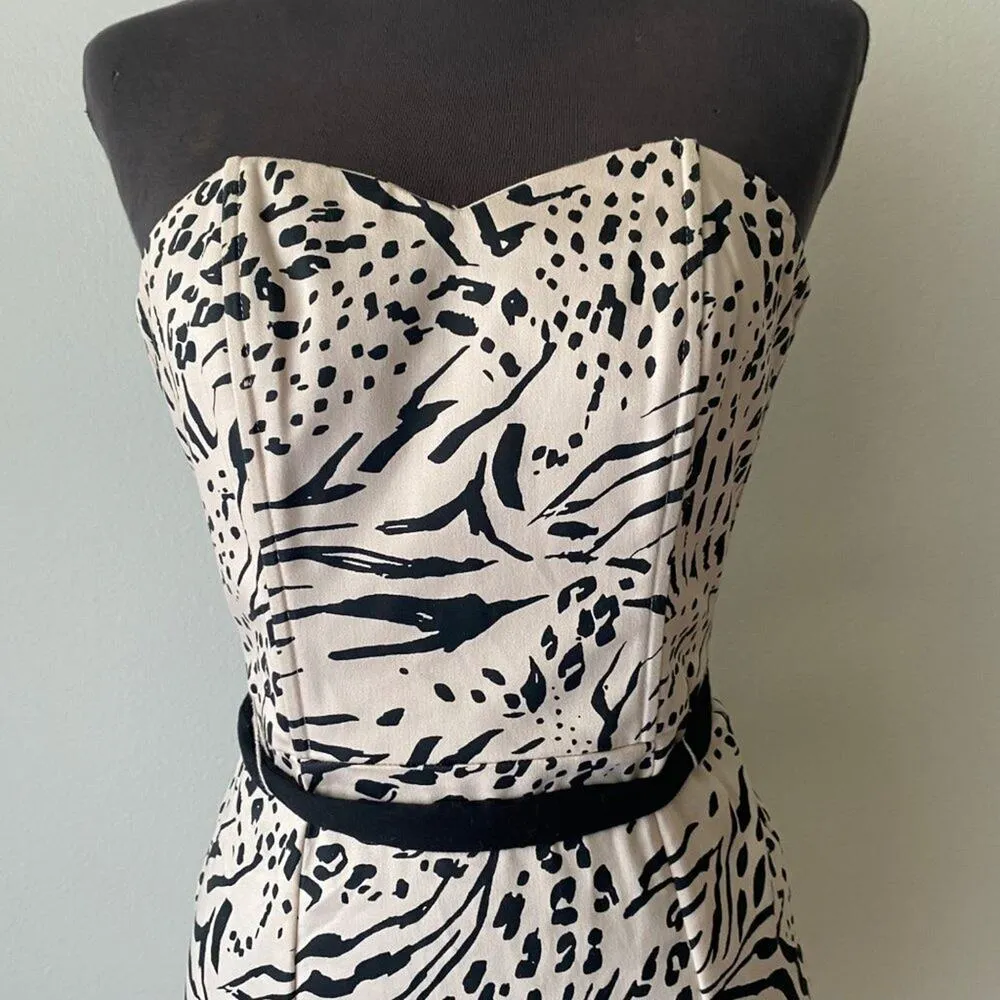 H&M sz 4 cheetah‎ animal print  Y2K mini cocktail dress - Image 3