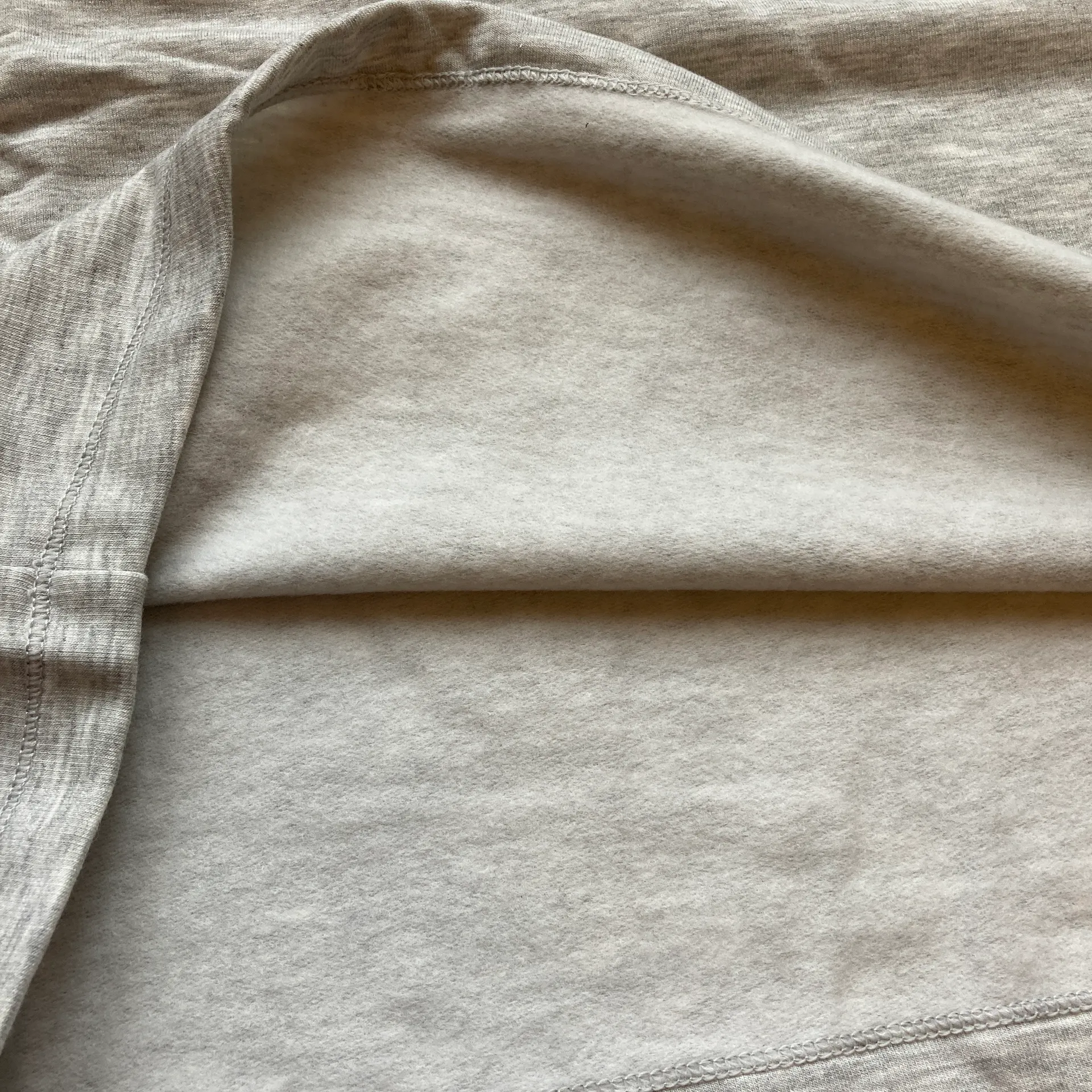 90 Degree By Reflex Terry Brushed Solid Cropped Heather Gray Sweatshirt Sz L NWT - Image 6