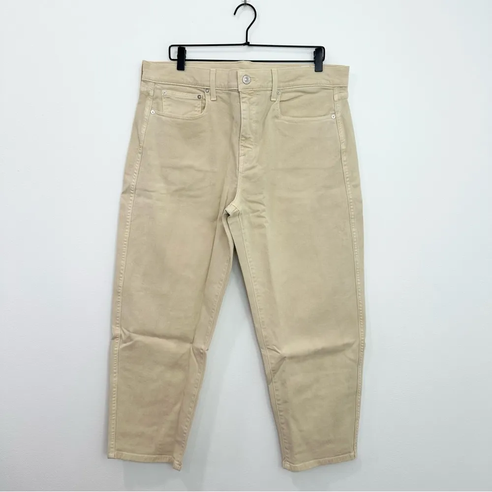 AYR The Beat Drop Jeans Barrel Leg in Straw Hat Cream Tan Size 34 - Image 2