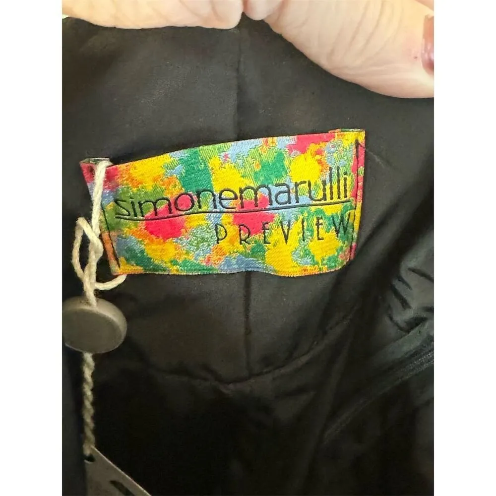 Simone Marulli NWT Strapless Tulle Bow Dress in Green/Black Size IT44/US 8 Green - Image 7